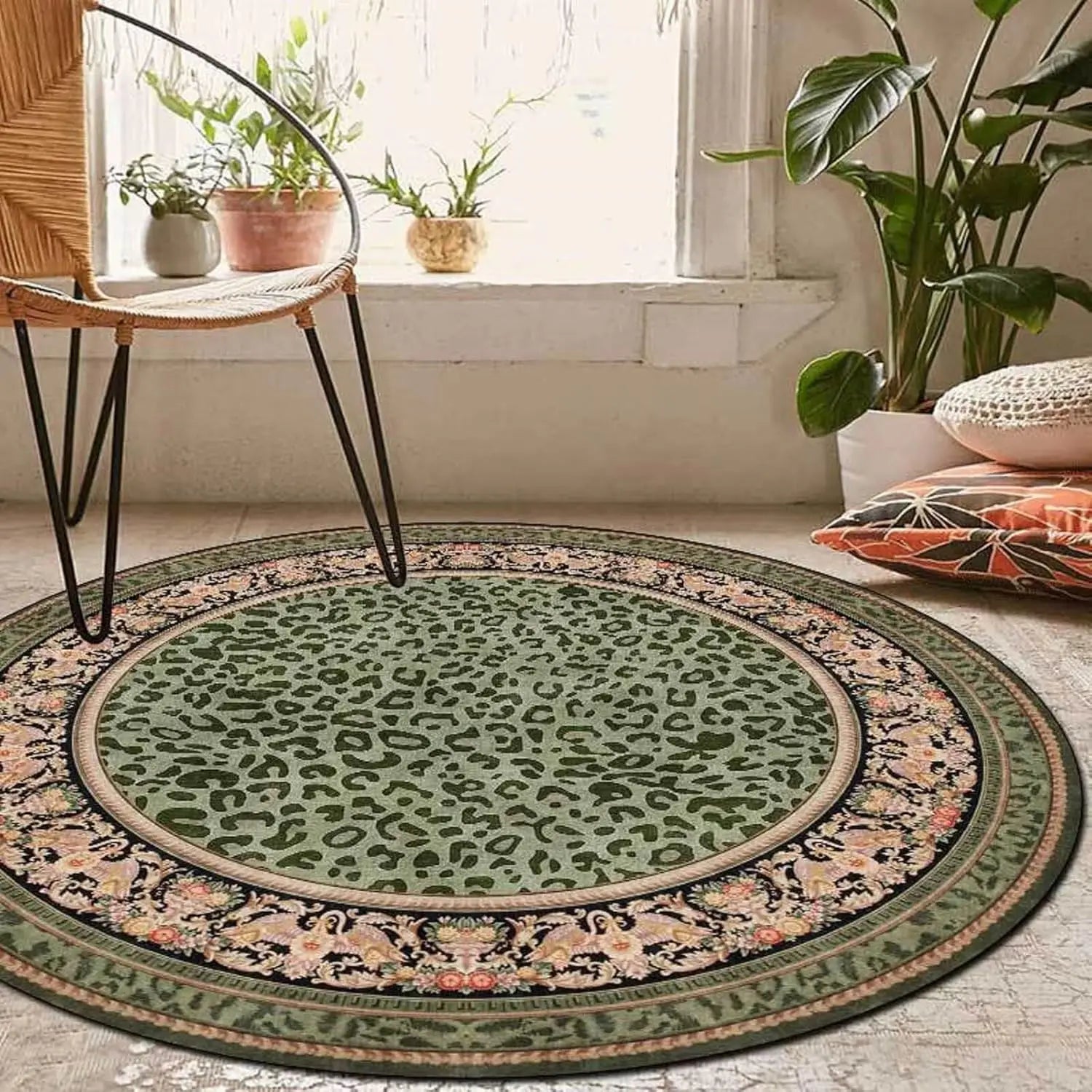 Green Leopard Persian Rug