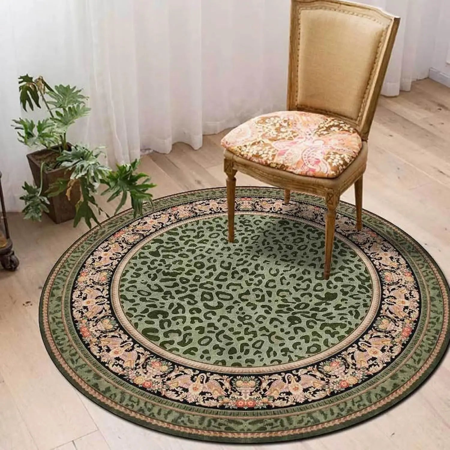 Green Leopard Persian Rug
